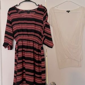 Dress and blouse for 20.  Barely worn.  Nice color